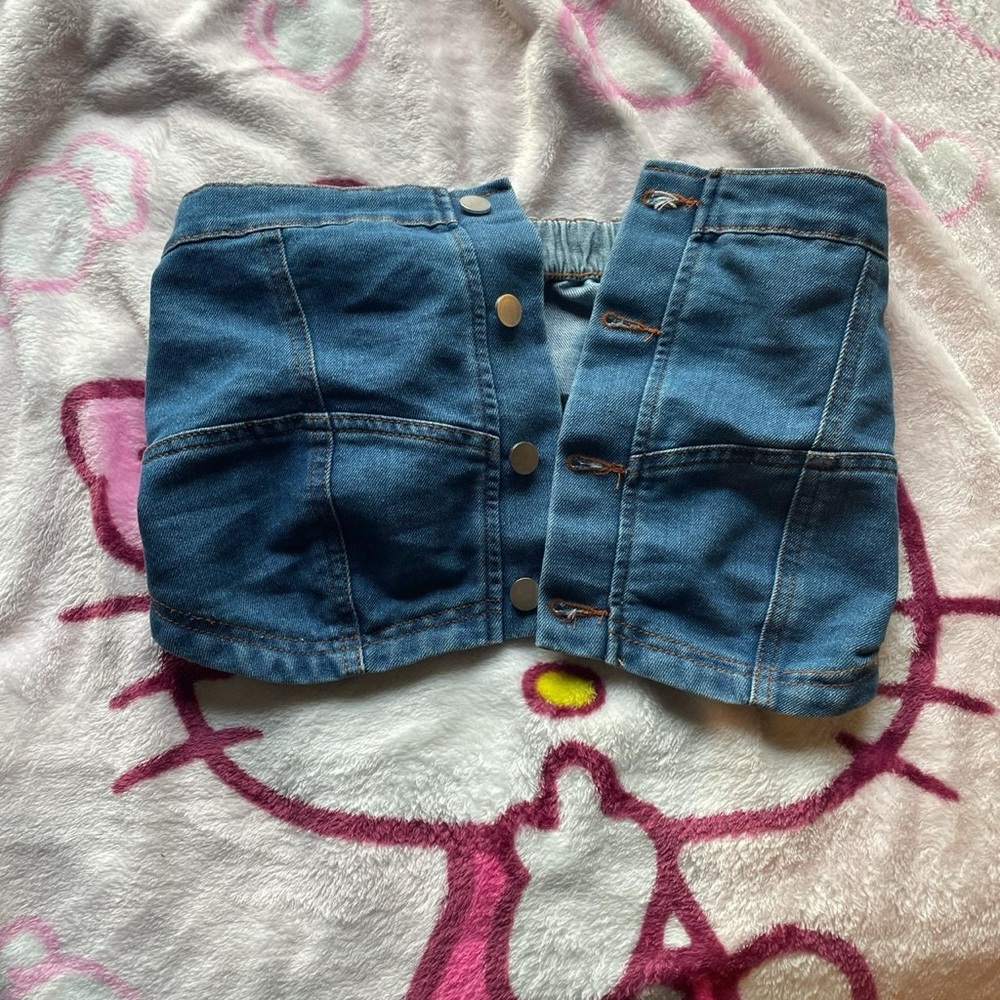 Blue Denim tube top